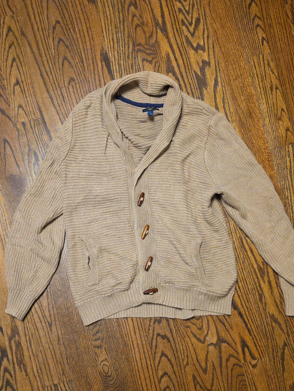Club Room Men's Shawl Collar Cardigan in Tan
